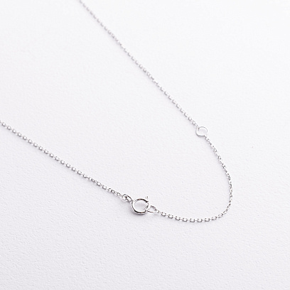 Золоте кольє з діамантами і топазом "Лондон блакитний" колб0195sm №4