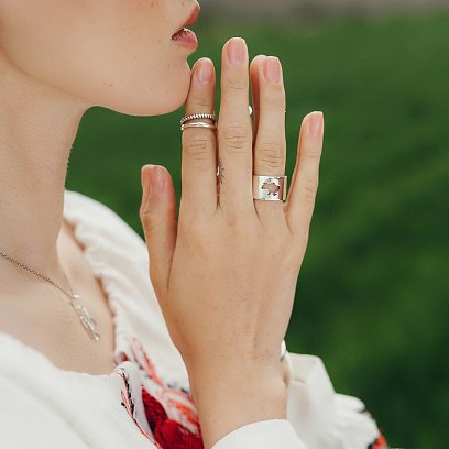 Срібна каблучка "Моя Україна" 112211 №4