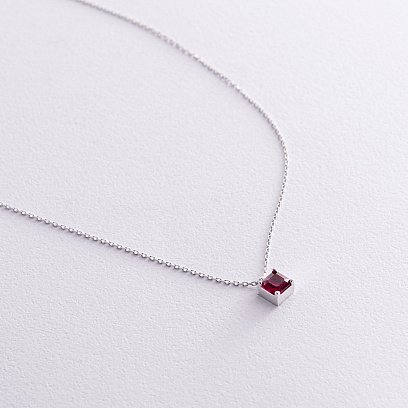 Золотое колье "Альма" (розовый фианит) кол02371 №8