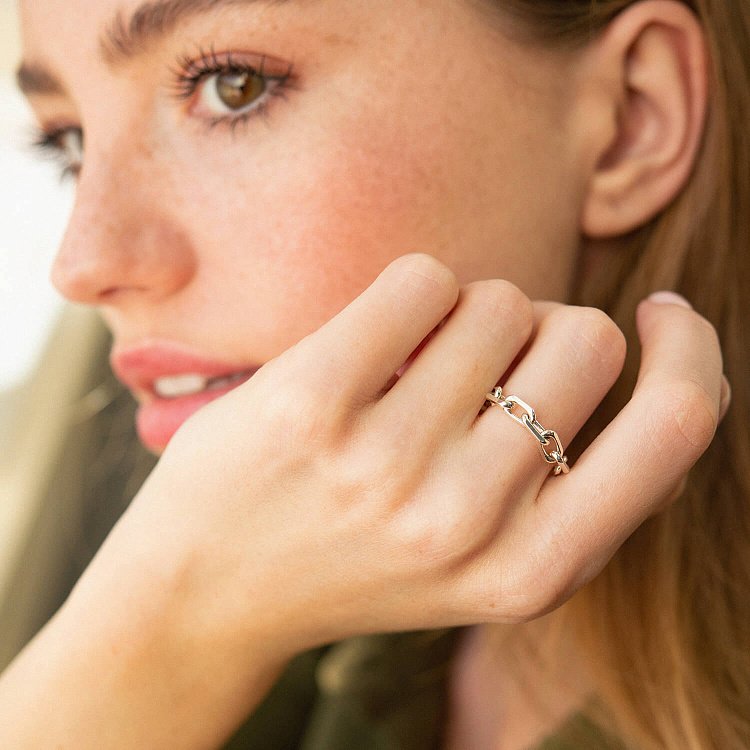 Срібна каблучка "Ланцюжок" 112606 від ювелірного магазину Онікс - 12