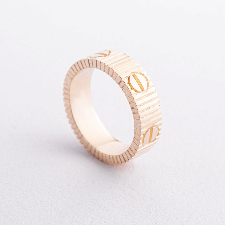 Каблучка "Love" у жовтому золоті к08421 від ювелірного магазину Онікс - 4