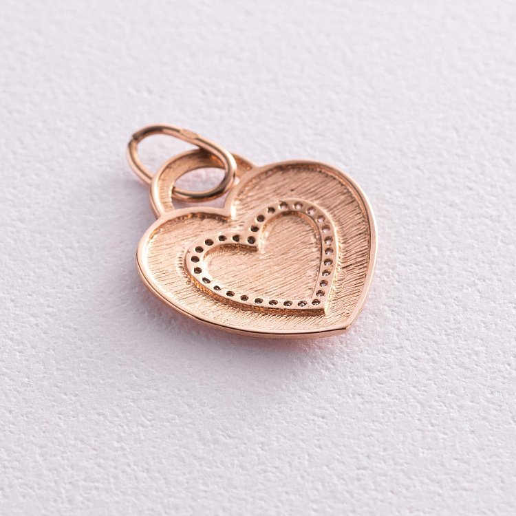 Золотая подвеска "Сердце" п01804 от ювелирного магазина Оникс - 2