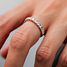 Золотое кольцо "Сердечки" с бриллиантами кб0515cha от ювелирного магазина Оникс - 5