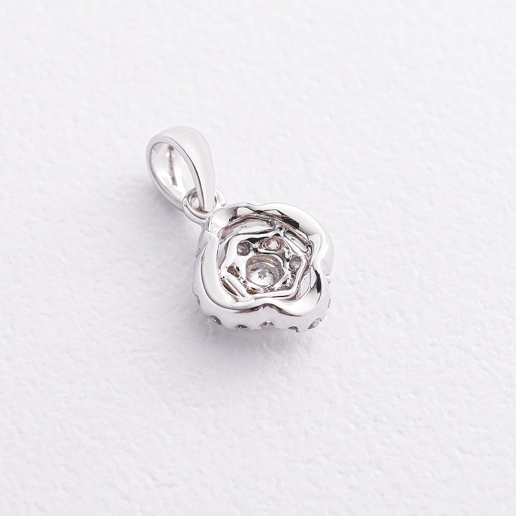 Золотая подвеска "Цветочек" c бриллиантами пб0064cha от ювелирного магазина Оникс - 1