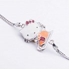 Срібний браслет з емаллю "Hello Kitty" 141031 от ювелирного магазина Оникс - 1