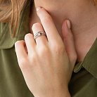 Cеребряное кольцо с фианитами 319 от ювелирного магазина Оникс - 3