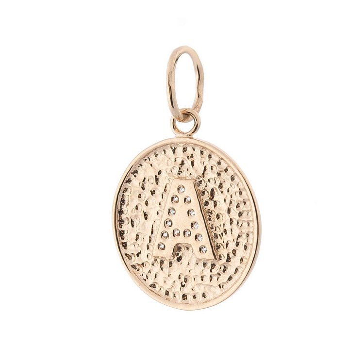 Золотая подвеска с буквой "А" (фианиты) п01546а от ювелирного магазина Оникс - 2