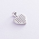 Срібна підвіска "Серце" з фіанітами 132244 от ювелирного магазина Оникс - 2