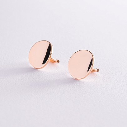 Золотые серьги - круги "Совершенство" с07967 №2