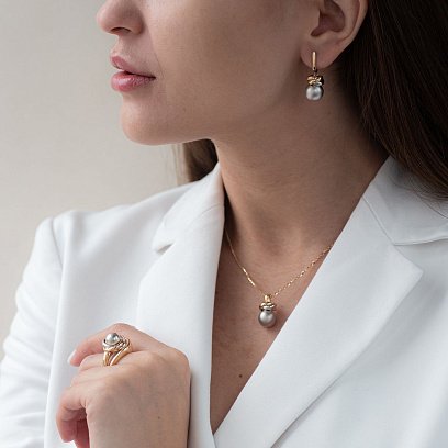 Золотое колье "Шар" кол01304 №7