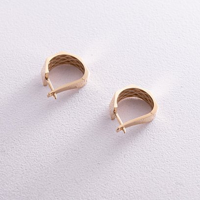 Серьги "Совершенство" в желтом золоте с08137 №6