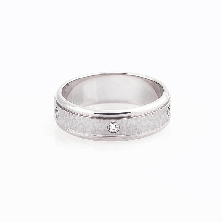 Золота обручка з фіанітами - лаконічне обр00110 від ювелірного магазину Онікс - 1