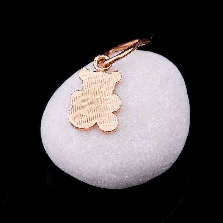 Золотая детская подвеска "Мишка" (эмаль) п00639 от ювелирного магазина Оникс - 1