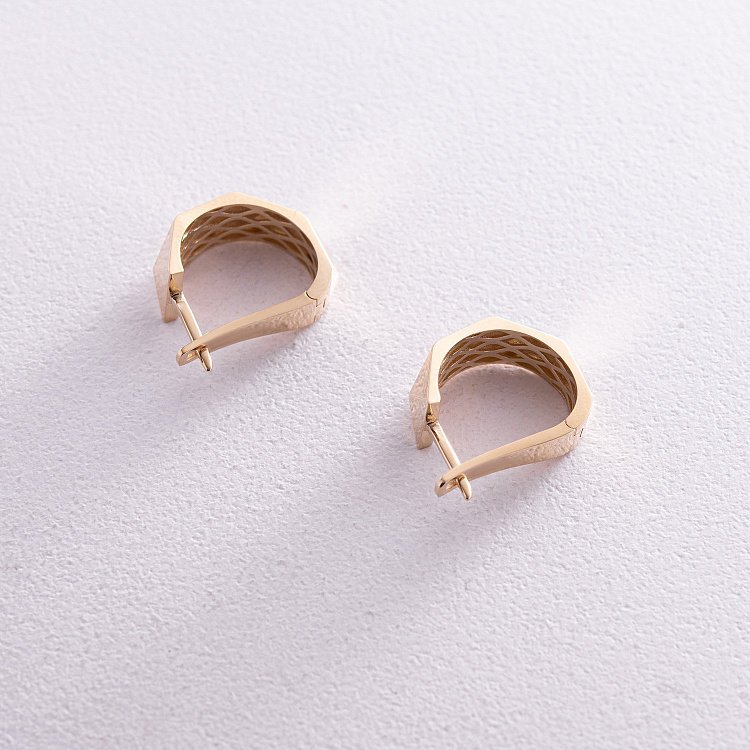 Серьги "Совершенство" в желтом золоте с08137 от ювелирного магазина Оникс - 5