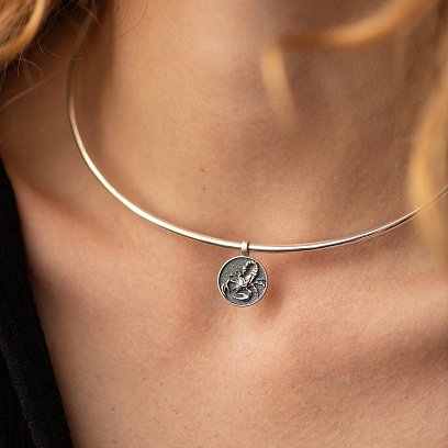 Серебряное колье - чокер (трансформер) 1100N №11