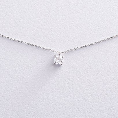 Золотое колье с бриллиантом колб0056di