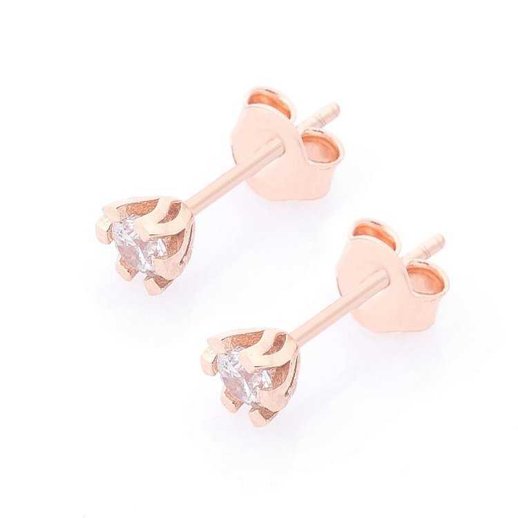 Золоті сережки-пусети (фіаніт) с06148 від ювелірного магазину Онікс