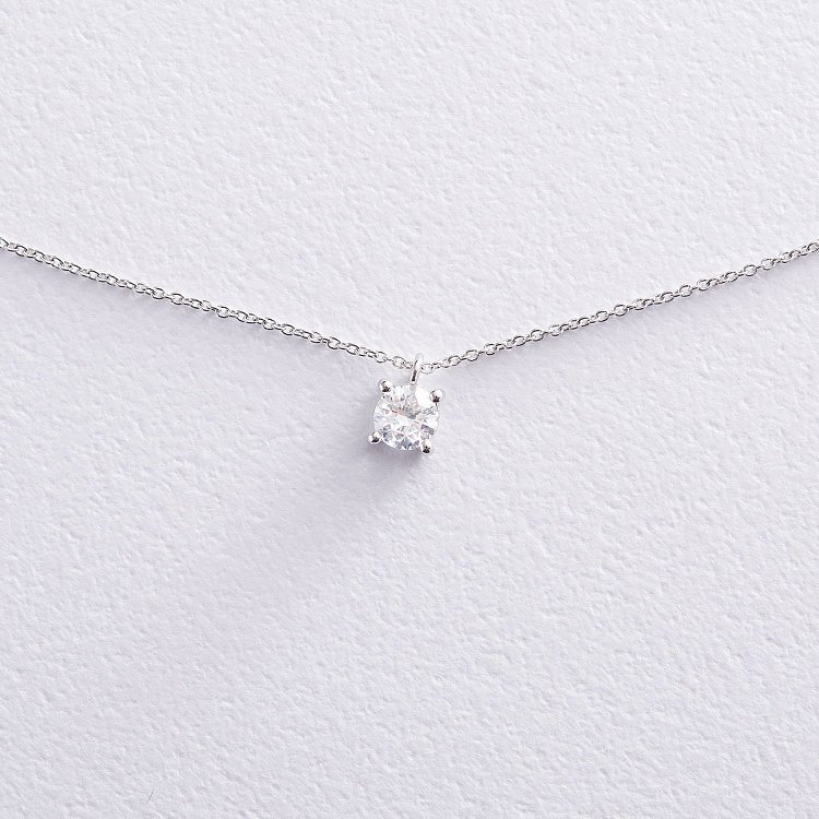 Золотое колье с бриллиантом колб0056di от ювелирного магазина Оникс