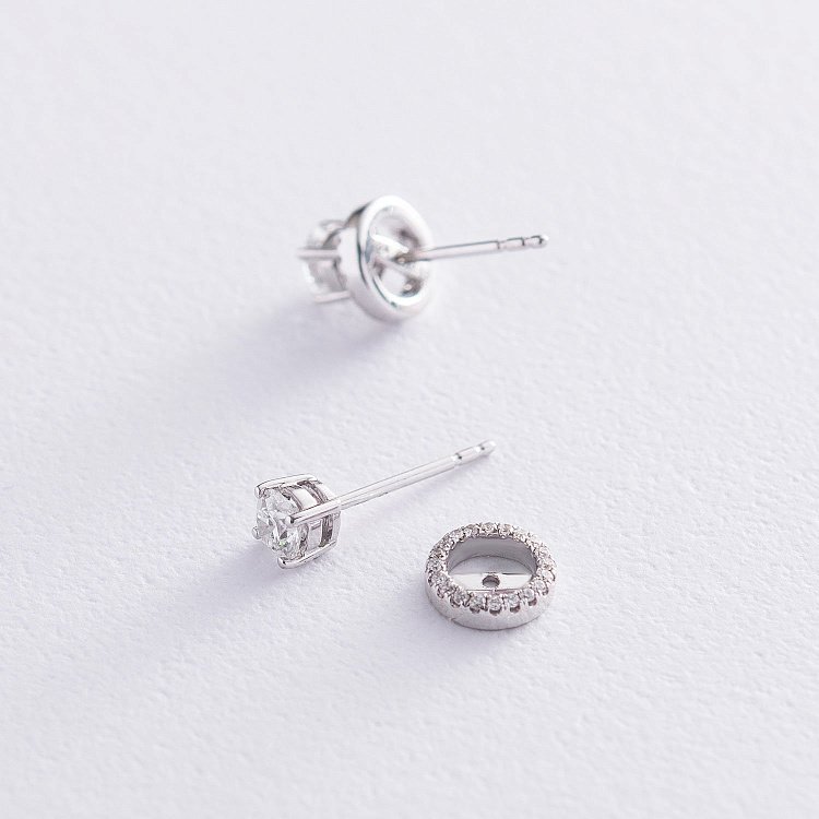 Золотые серьги - трансформеры с бриллиантами сб0331gch от ювелирного магазина Оникс - 2