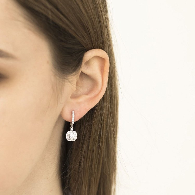 Золотые серьги с бриллиантами сб0232ri от ювелирного магазина Оникс - 3