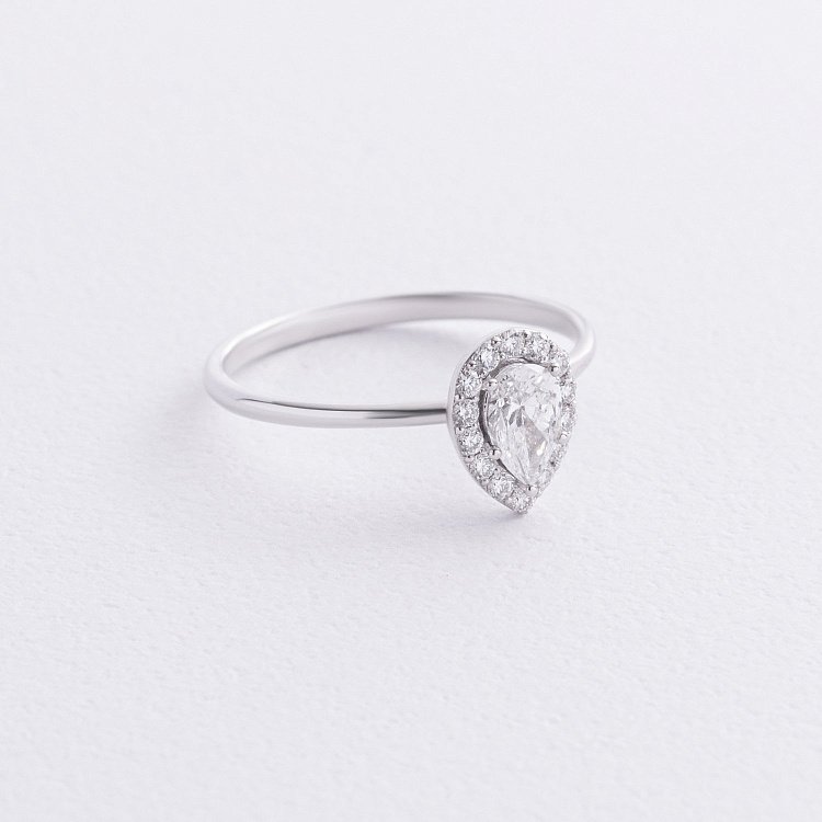 Золота каблучка "Крапелька" з діамантами 242171121 від ювелірного магазину Онікс - 2