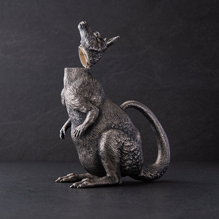 Срібна фігура ручної роботи "Кенгуру" 23163 від ювелірного магазину Онікс - 1