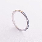 Золотое кольцо с голубыми и желтыми бриллиантами 226831121 от ювелирного магазина Оникс - 8