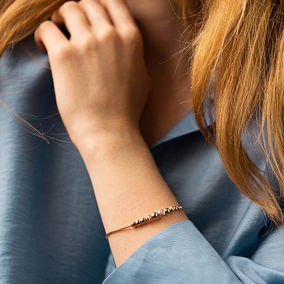 Браслет "Шарики" в красном золоте б04983 №4