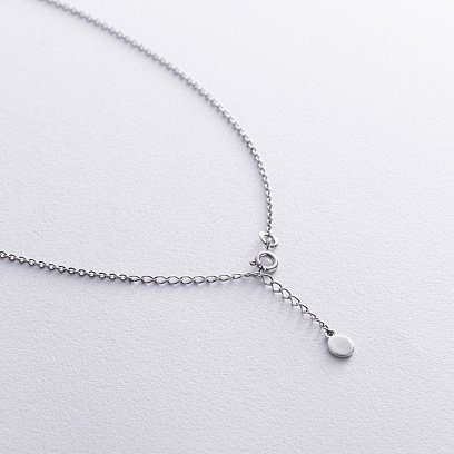 Серебряное колье "Сердечко" с фианитом 1109 №5