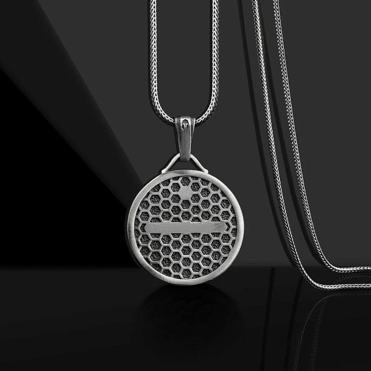 Срібний кулон "Вовча родина" (можливе гравіювання) 133219 від ювелірного магазину Онікс - 5