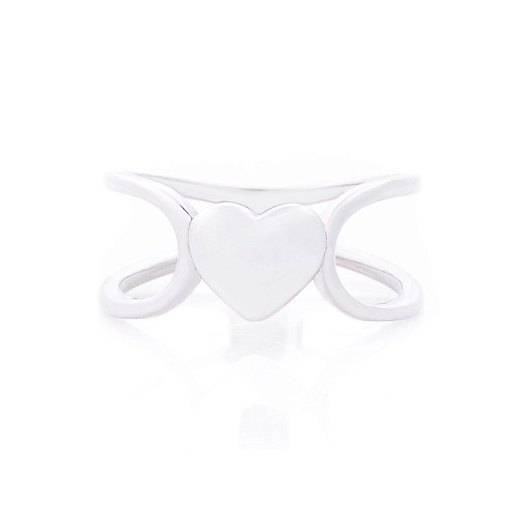 Серебряное кольцо "Сердце" 112158 от ювелирного магазина Оникс - 2