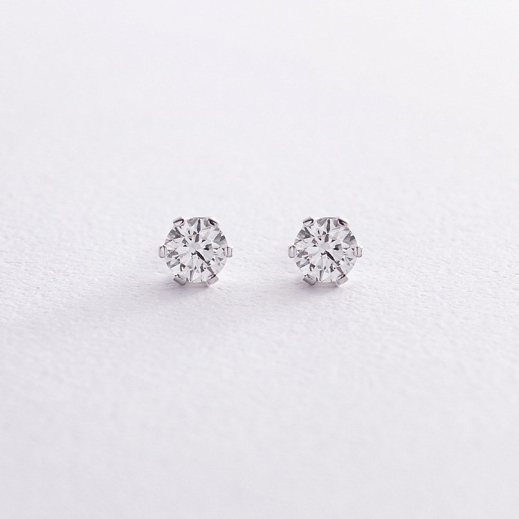 Золоті сережки - пусети з діамантами 36861121 від ювелірного магазину Онікс - 2