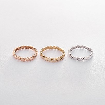Золотое кольцо "Сердца" к05291 №7