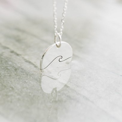 Серебряный кулон "Морская волна" 132724вол №2