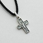 Срібний хрестик "Розп'яття. Молитва" Спаси і збережи " 131379 от ювелирного магазина Оникс - 4