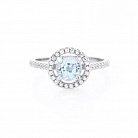 Женское кольцо с голубым топазом (фианиты) 111428 от ювелирного магазина Оникс - 1