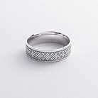 Обручальное кольцо "Вышиванка" в белом золоте 240511100 от ювелирного магазина Оникс - 6