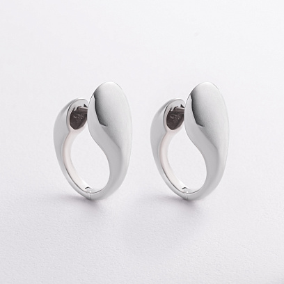 Срібні сережки "Simone" 123587 №2