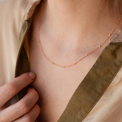 Кольє - ланцюжок "Витонченість" у червоному золоті ц00457 №6