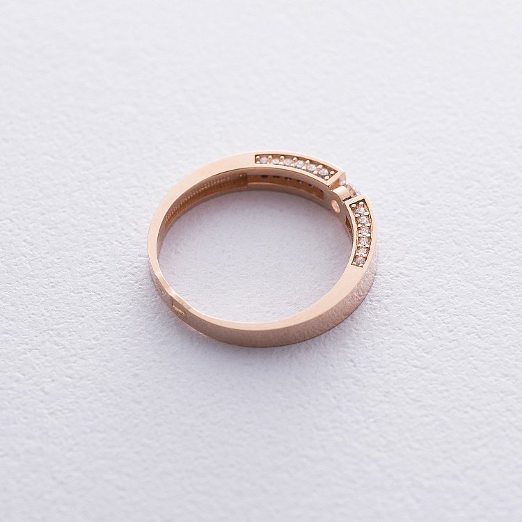 Золотое кольцо с фианитами к06389 от ювелирного магазина Оникс - 2