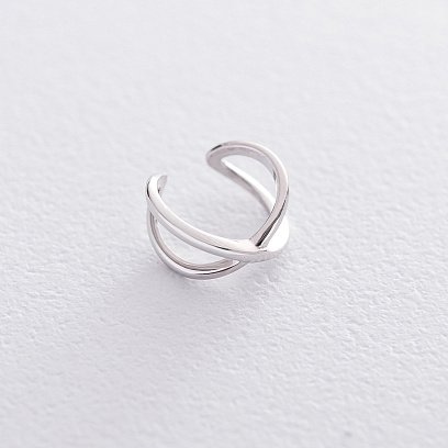 Серьга - каффа в белом золоте с06379