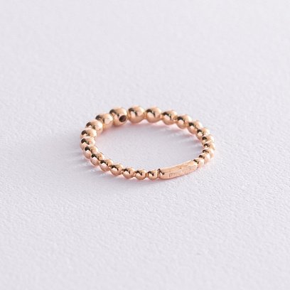 Золота каблучка "Кульки" з фіанітом к06089 №4