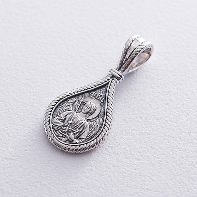 Срібна ладанка "Свята мучениця Любов. Ангел Хранитель" 132980 №5