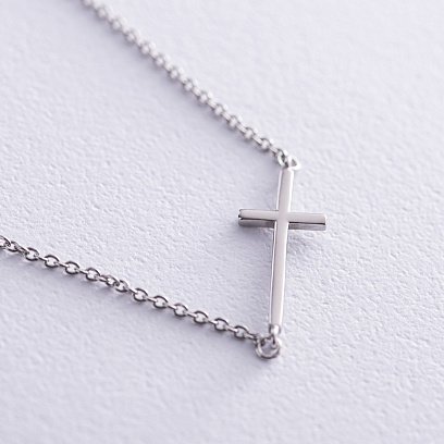 Серебряное колье "Крестик" 1094 №3