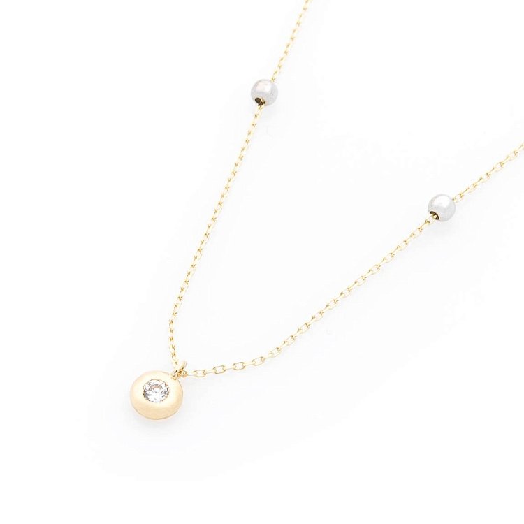 Золоте кольє з фіанітом кол01244 від ювелірного магазину Онікс - 2