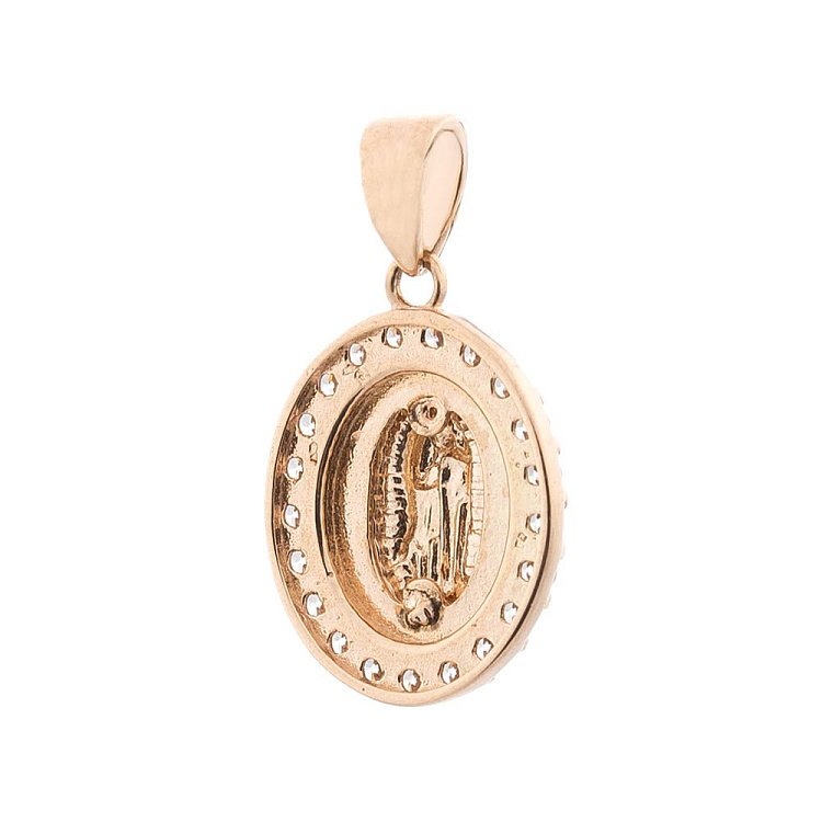 Золота ладанка з фіанітами п02965 від ювелірного магазину Онікс - 1