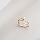 Золотое кольцо "Сердце и крестик" к05095 от ювелирного магазина Оникс - 4