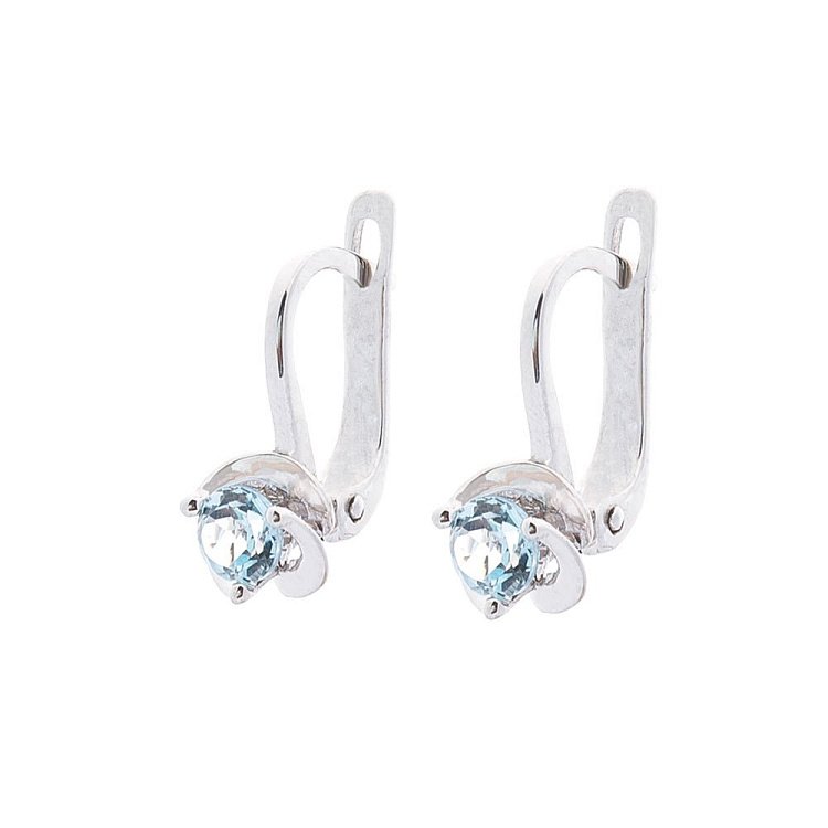 Золота заручальна каблучка з блакитним топазом к02602 від ювелірного магазину Онікс - 3