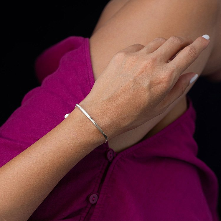 Срібний браслет "Рішучість" 141498 від ювелірного магазину Онікс - 1