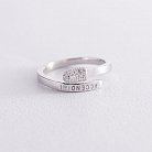 Серебряное кольцо "Спичка" (фианиты) 112594 от ювелирного магазина Оникс - 4